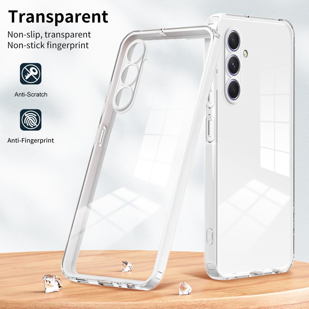 For Samsung Galaxy A55 5G Clear Case Shockproof TPU+PC Phone Shell