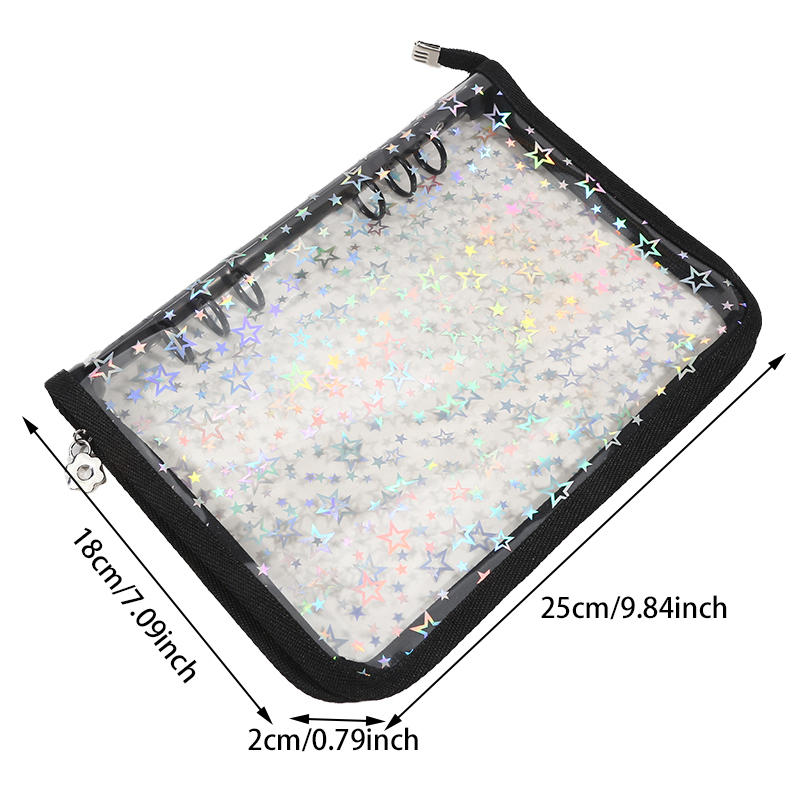 A5 Star Photocard Binder Shinning Protective Sleeves Clear Refillable Notebook Shell Binder Photocard Album 10 Inner Pages High Quality