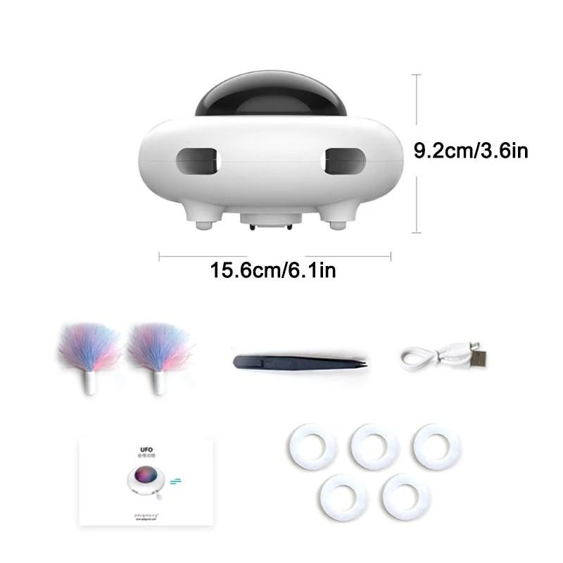 Automatic Feather Teaser Cat Toys Kittens Cat Interactive Activity Electric Crazy Toys Intelligent USB Rechargeable Pet Toys