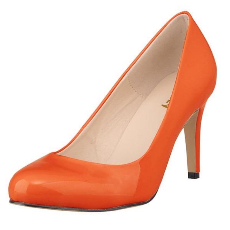 Neue klassische Frauen Pumps Sexy Runde Zehen 9cm Mid Med Kitten High Heels Schuhe Frühling Marke Design Schwarz Rot Kleid Hochzeit Schuhe