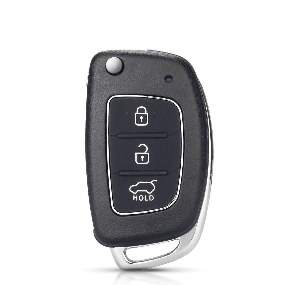 Flip Remote Key Shell Case For Hyundai Solaris Ix35 Ix45 Elantra Santa Fe Hb20 Verna Hy15/Hy20/Toy40 Blade 3 Buttons Key