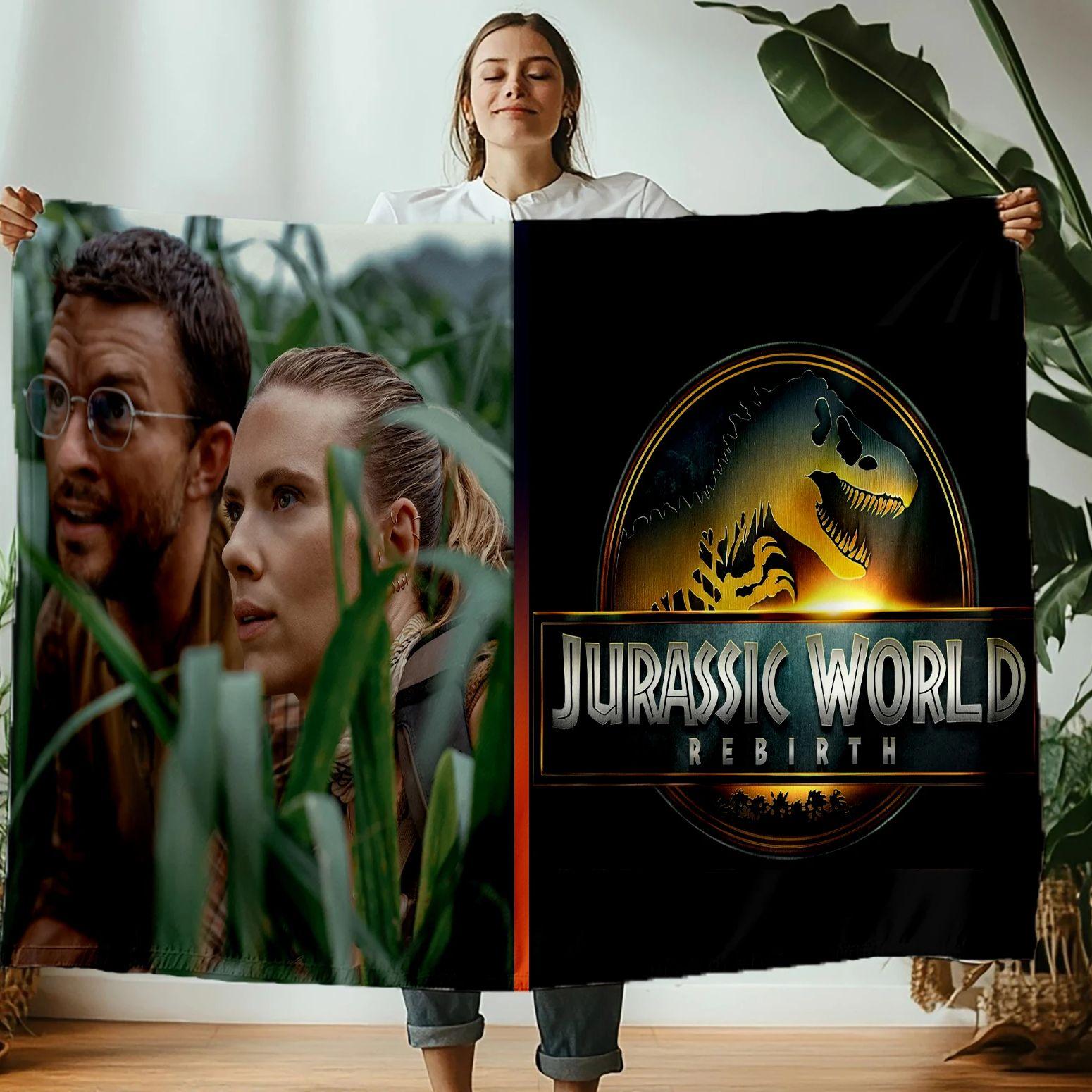 

Jurassic World Dinosaur printed Thin blanket Warm Flannel fits sofa, bed, movie play Soft and Comfortable blanket gifts 130x150cm