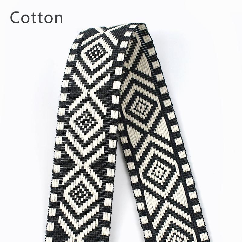 Meetee 2-10M 38mm Jacquard Polyester Cotton Ribbon Band Canvas Bag Strap Belt Decorative Bias Webbing Tape Sewing Accessories