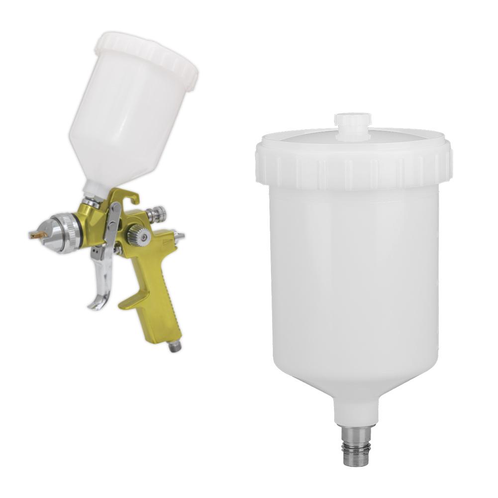 600ml Professional Plastic Paint Airbrush Pot Container Spray Paint Cup Pot Accessory