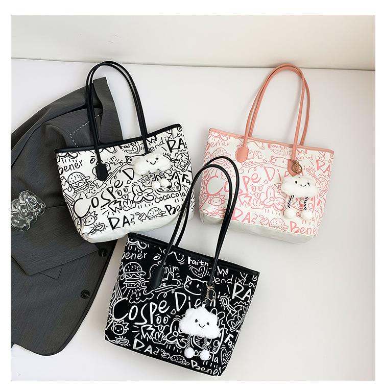 Autumn/winter 2025 Graffiti Portable Tote Bag