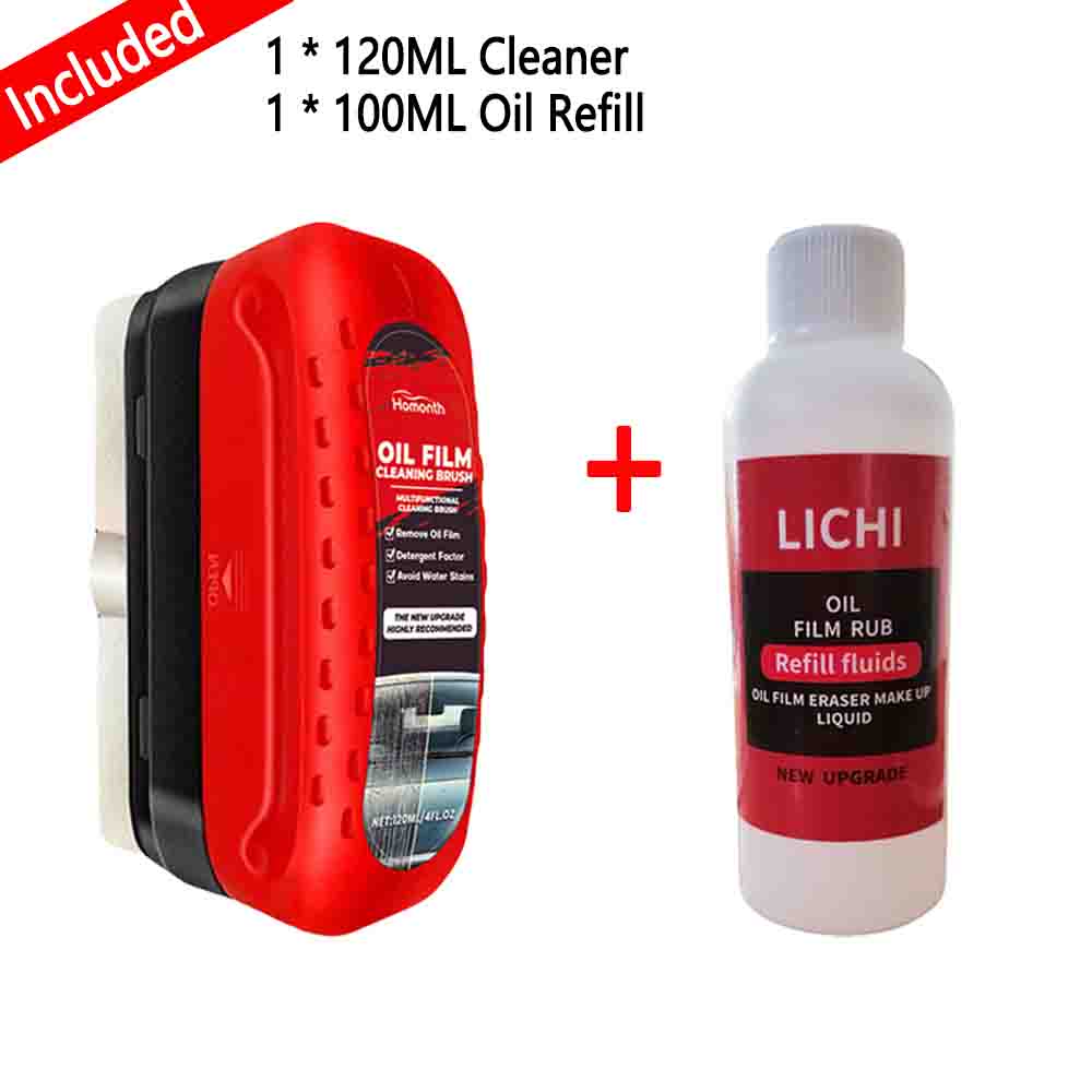Car Auto Glass Cleaner Brush Windshield Oil Film Cleaner For Car Glass Sponge Cleaning Brush Windshield Rain Repellent Car Parts