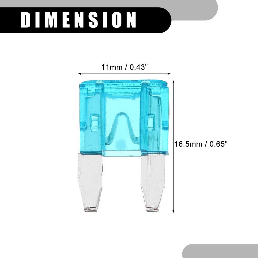 Partuto Satz mit 5 Mini 15A APM/ATM Universelle Auto-Sicherung Kurzschlusssicherung