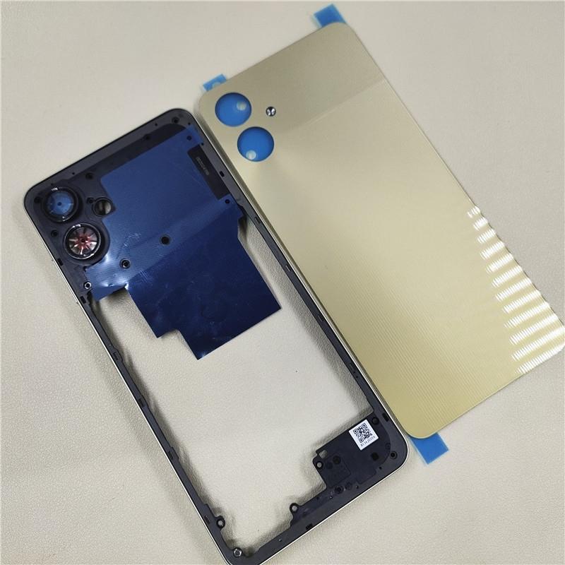 + Volledige Behuizing Voor Samsung Galaxy A06 Middenframe + Batterijdeksel Achterkant Achterste Behuizingshoes Met Camera Lens