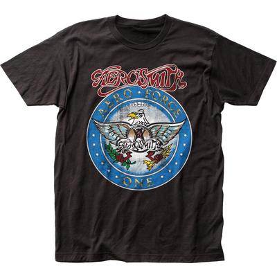 Aerosmith Aero Force One Mens T Shirt Rock and Roll Classic Tee New Black
