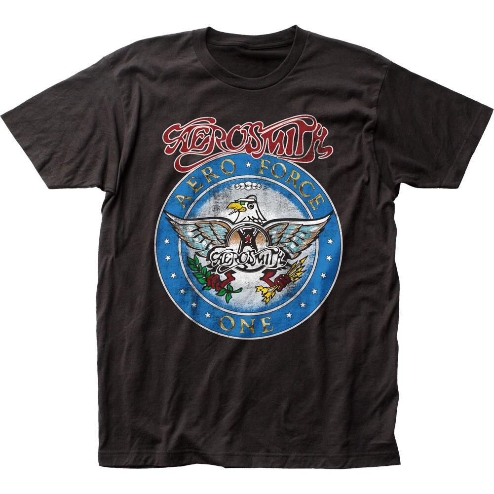 Aerosmith Aero Force One Mens T Shirt Rock and Roll Classic Tee New Black