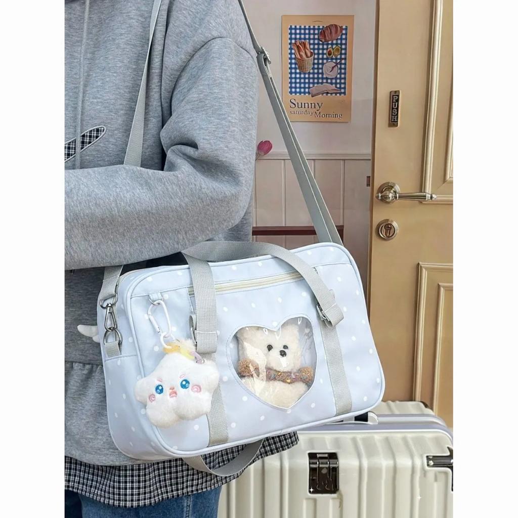 Harajuku Polka Dot Cute Sweet Ita Bag Y2K Comic Exhibition Shoulder Bag Women'S Daily Commuting Casual Portable Crossbody Bag