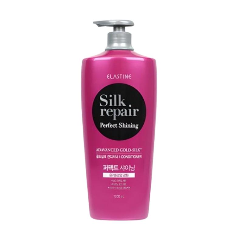 Elastine Perfect Shining Gold Silk Conditioner 1.2L | Silk Repair with Protein & 3 Oils | Moisturizing & Nourishing Hair Care