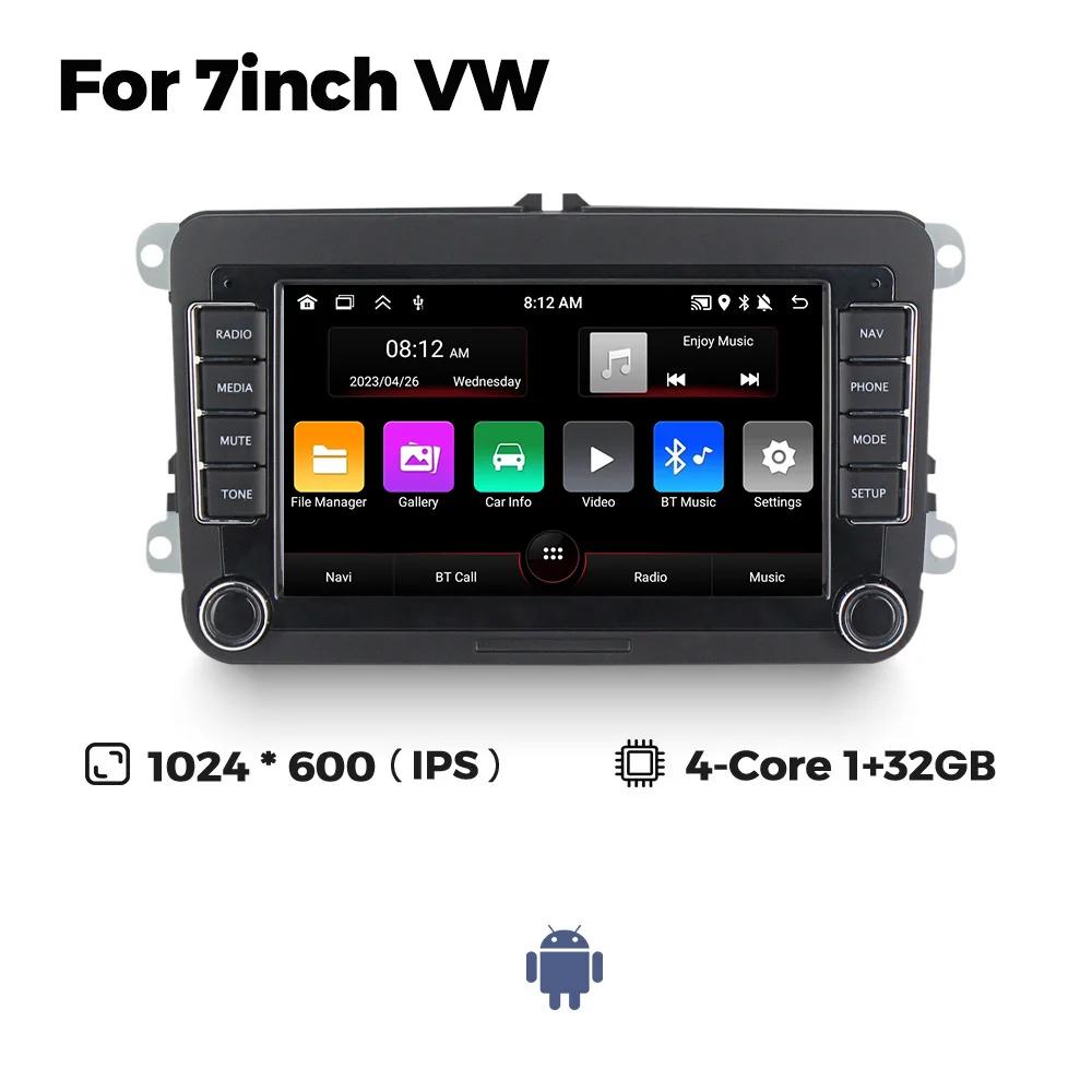 Android Car Radio for Volkswagen Golf 5 6 Polo Passat B6 B7 CC Skoda Jetta Universal Multimedia Wireless for Carplay Auto Screen