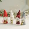 Christmas Tree Santa Claus Snowman Cloth Pendants Cute Figurines & Dolls Set of Accessories Small Decorations Ages 5-7