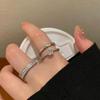 3PCS Fashion Luxury Zircon Rings for Women Men Simple Elegant Adjustable Opening Wedding Ring Set Party Jewelry Gifts