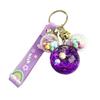 Cartoon Mickey Head Candy Quicksand Keychain Women'S Exquisite Cute School Bag Pendant Couple Bag Keychain