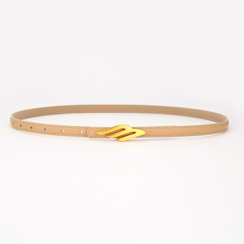 Ladies Leather Belt For Women Fashion Casual Waist Belt With Smooth Buckle For Daily Wear
