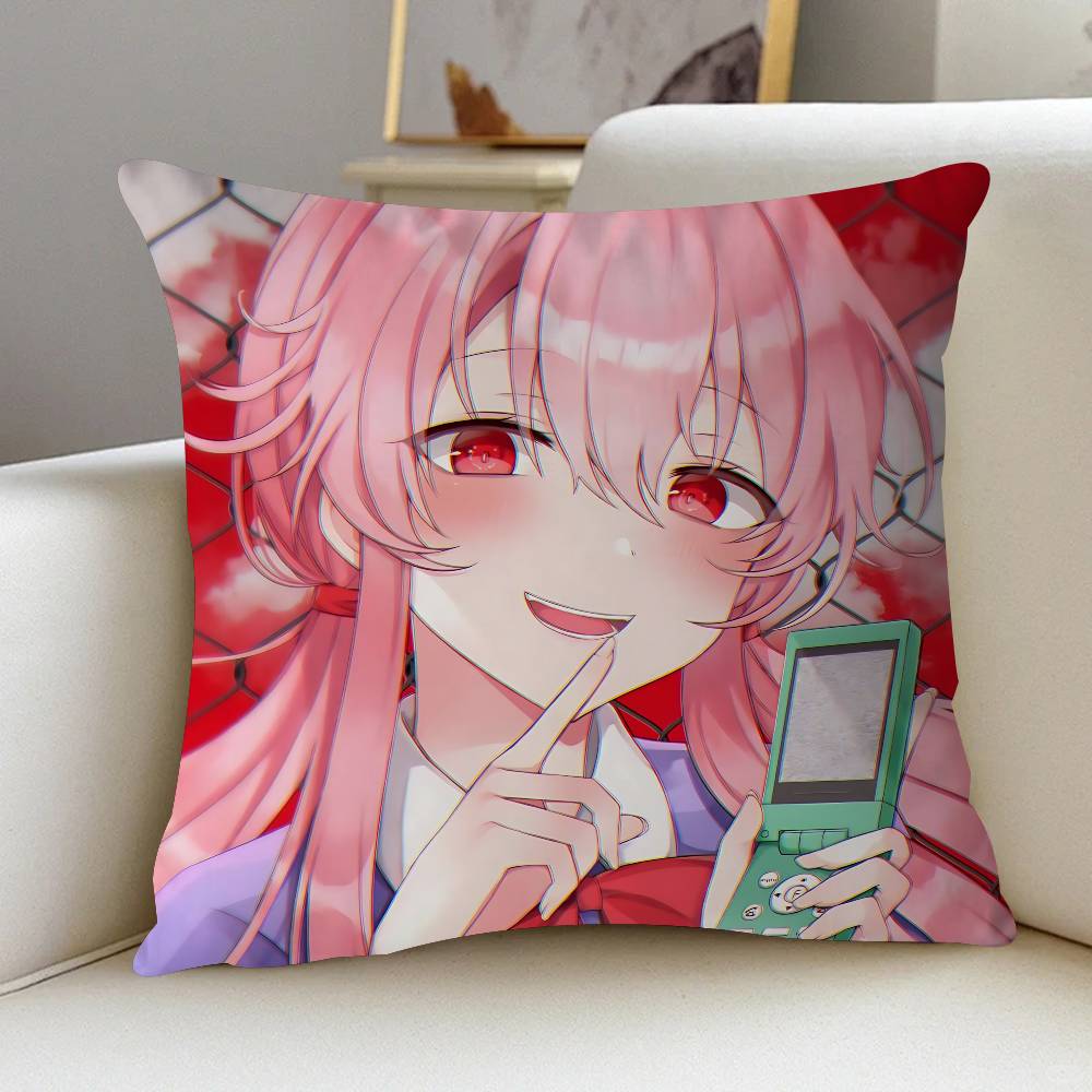 Gasai Y-Yuno Pillow Cover Sofa Cushion Cover Home Room Decoration Children Gift