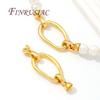 Irregular Jewelry Clasps Findings 18K Real Gold Plated Connectors For Jewelry Fasteners For Bracelets Accessories