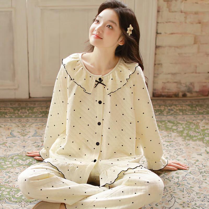 Женский стеганый теплый пижамный комплект Lilang