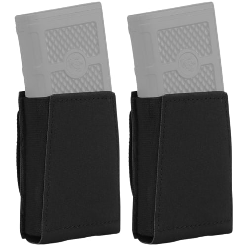 MILQUEST Ultra-Lightweight Magazine Pouch, Compatible with M4 and AR15 MOLLE Belts, Made with Authentic Cordura Nylon for Airsoft (Set of 2 Black)