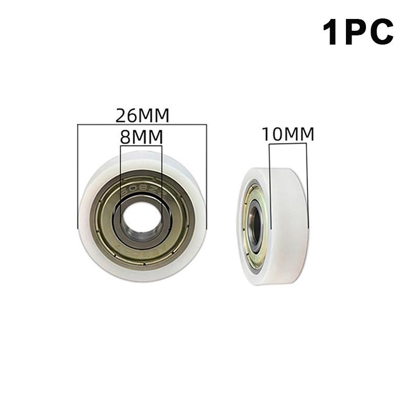 5Pcs Nylon Bearing Roller Wheel Silent Pulley Roller With Metal Ball Bearing For Sliding Door Cabinet Furniture Hardware