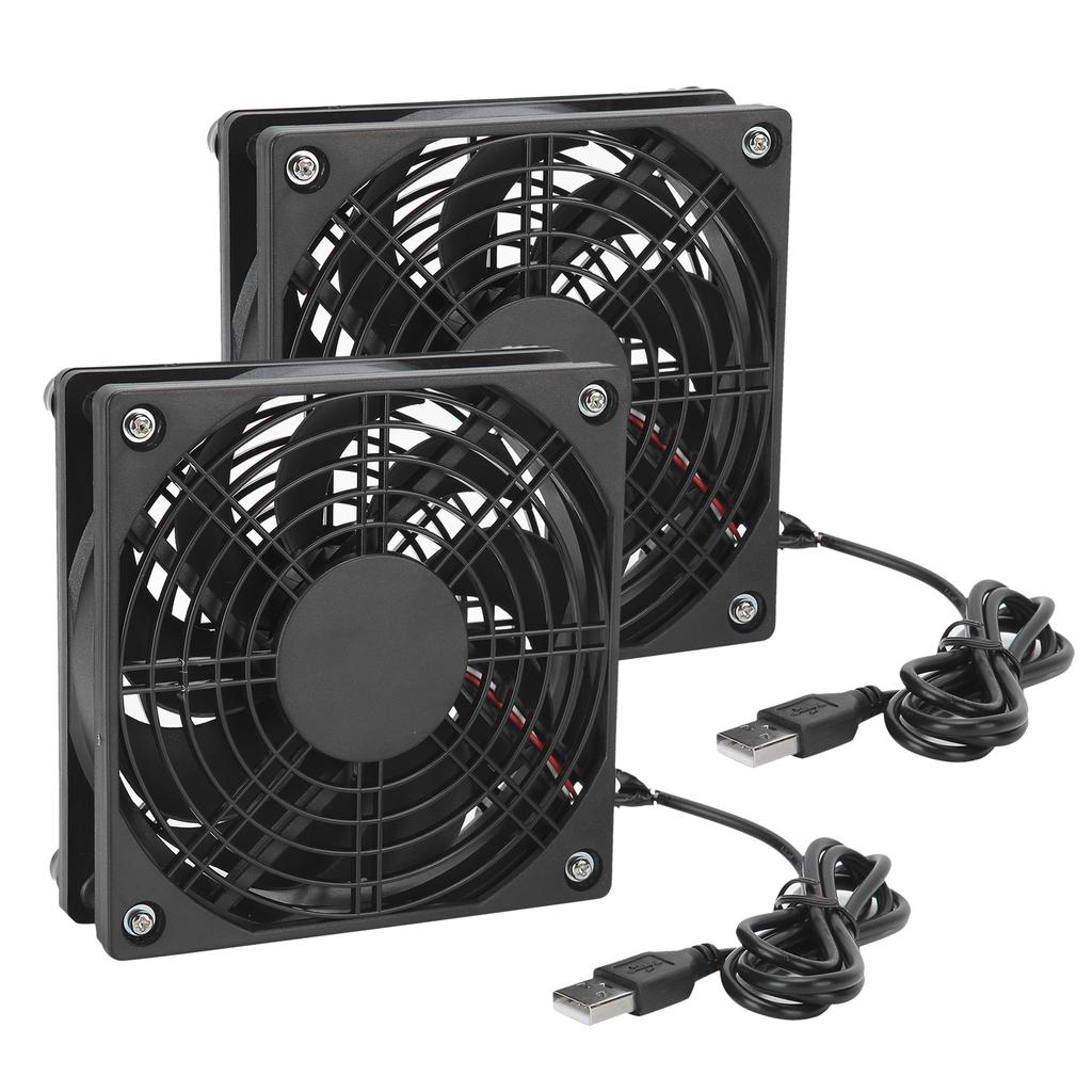 2 Peças Ventoinha para Gabinete de Computador Ultra Silenciosa Ventoinha de Resfriamento Silenciosa 5V USB Ventoinha Cooler para PC Ventoinhas de Gabinete
