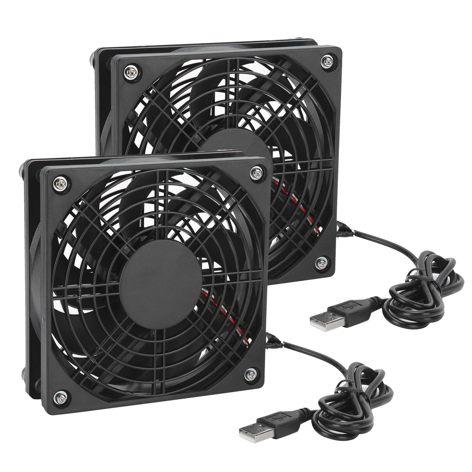 

2pcs Computer Case Fan Ultra Silent Quiet Cooling Fan 5V USB PC Cooler Fan Case Fans
