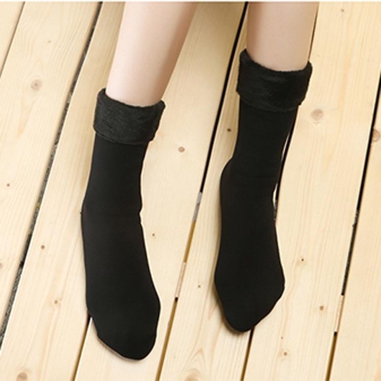 New Winter with Snow Thickened Floor Socks Cashmere Socks Warm Nylon Velvet Stockings