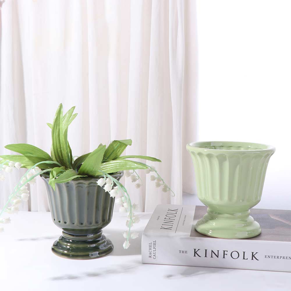 Nordic Ceramic Vase Vintage Style Flower Arrangement Utensils For Hotel Wedding Table
