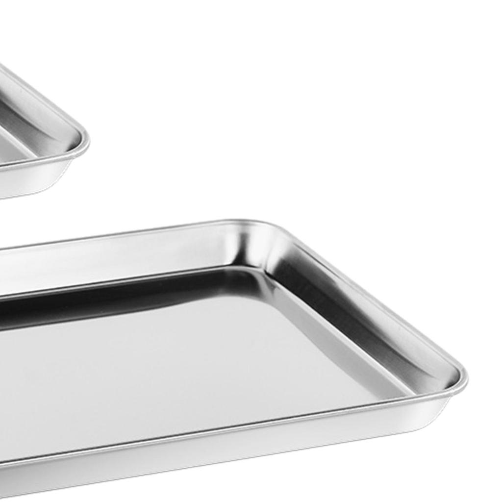 Stainless Steel Baking Tool Pastry Nonstick Easy to Clean Metal Pans Serving Platter Oven Baking Tray for Restaurant Party