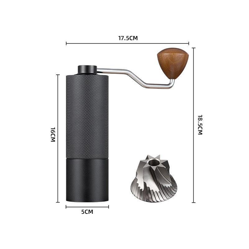 Adjustable Coffee Bean Grinder Manual Coffee Grinder Diamond Grinder CNC Stainless Steel Core Lengthened Handle Double Bearing