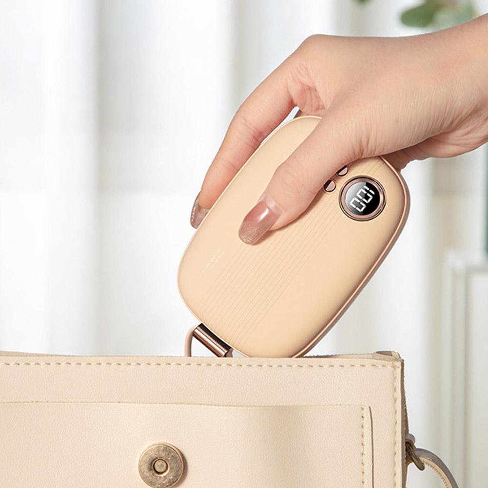 Portable Hand Warmer Electric Hand Warmer with Hanging Rope Mini Hand Warmer Heater Powerbank Hand Heater for Indoor Outdoor