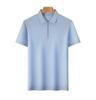 Men's Long Staple Cotton and Linen Short-Sleeved Polo Shirt