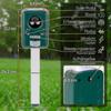 Voss.Sonic 2000 Ultrasonic Animal Repellent with Solar Power for Cats, Dogs, Martens in Gardens/Yards