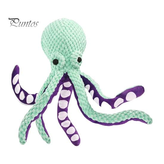 

Пищащая плюшевая игрушка для собак, большой плюшевый осьминог, интерактивные жевательные игрушки для щенков, игрушка для перетягивания каната для собак маленьких, средних и больших пород зелёный
