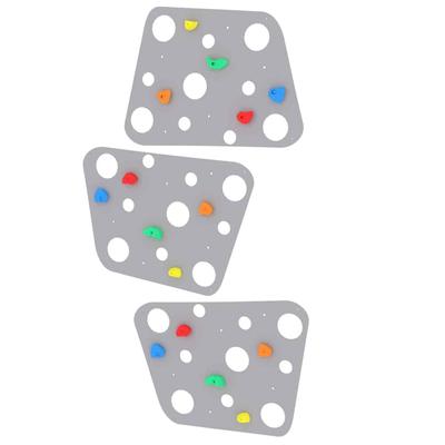 Kletterwand Cheesy 3 Grau - Farbige Griffe