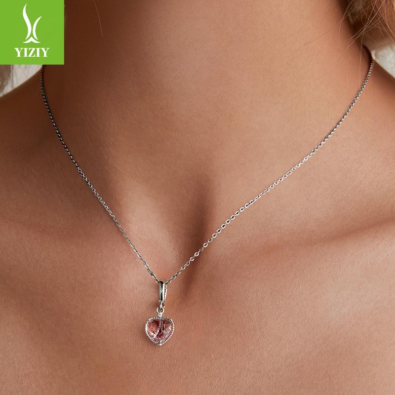Pink Love Diy Bracelet Necklace Pendant, Girl Dream Sweet Wind S925 Sterling Silver Beads