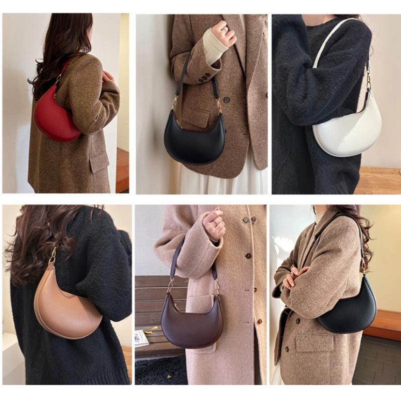 Moon Shaped Baseball Bag High-end Scratch-resistant Single Shoulder Bag for Women Shopping Gathering Weekend Trip