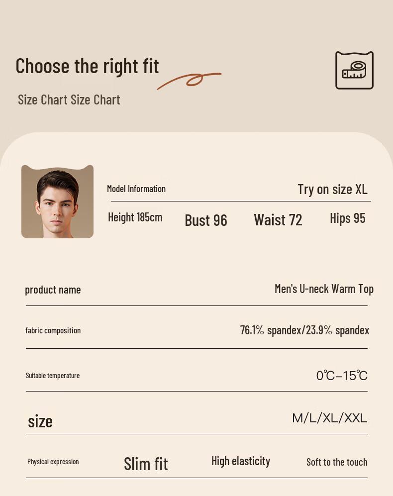 Maoren Men's 2025 Ultra-Thin Hyaluronic Acid Thermal Base Layer Set