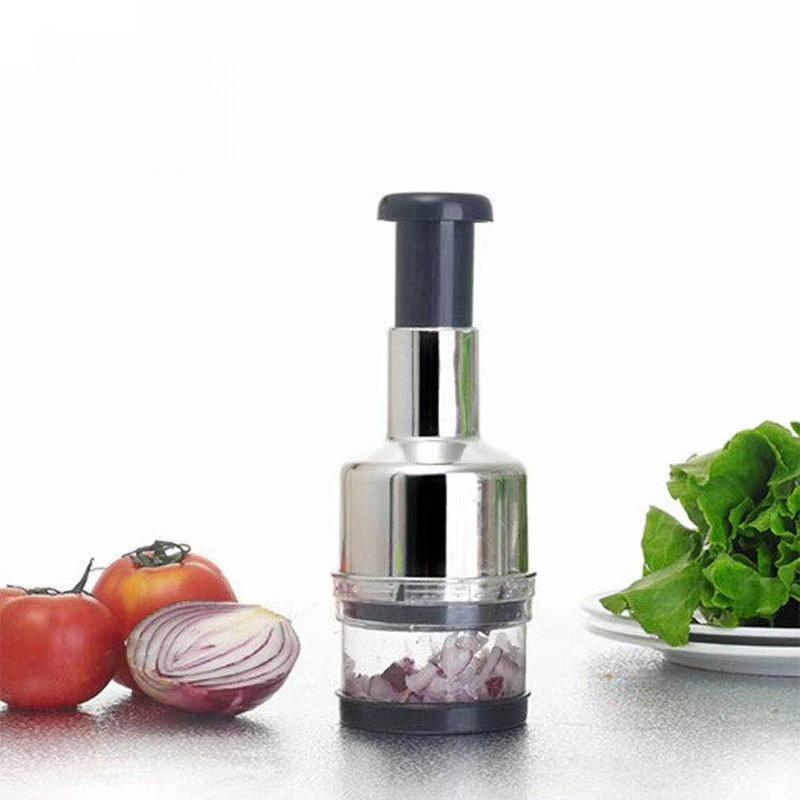 304 Stainless Steel Garlic Press, Manual Garlic Chopper, Kitchen Gadget