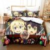 Anime Seraph of the End 3D Pattern Printed Design Bed Cover Kit Cartoon Duvet Covers Pillowcases Full Size Size Bedclothes Decoration Home Use