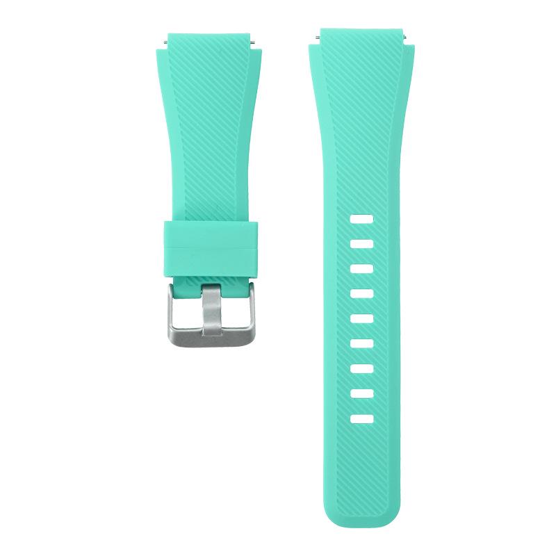 Samsung S3 Twill Silicone Watch Band 20/22mm Quick Release, Monochrome Silicone Strap, Compatible with Huawei