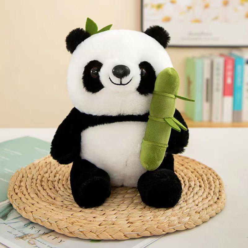 Bamboo Tube Panda Doll Doll Chengdu Simulated Big Panda Plush Toy Children's Gift Girls Rag Doll