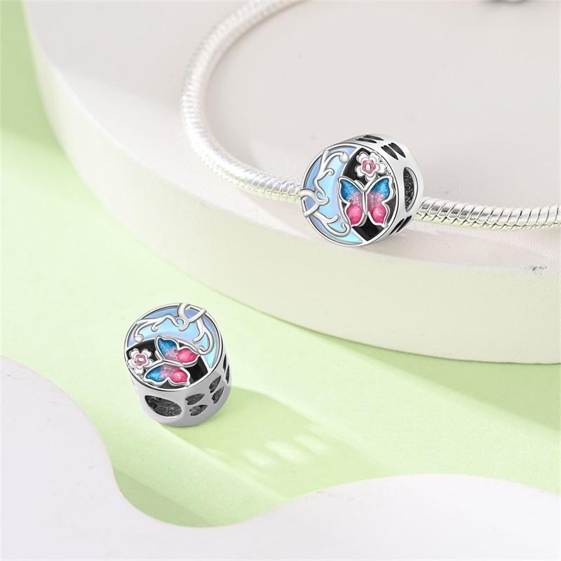 Charms Copper Spring Theme Series Beads And Pendants 3Mm Original Bracelet Necklace Women Luxury Exquisite Diy Jewelry Gift