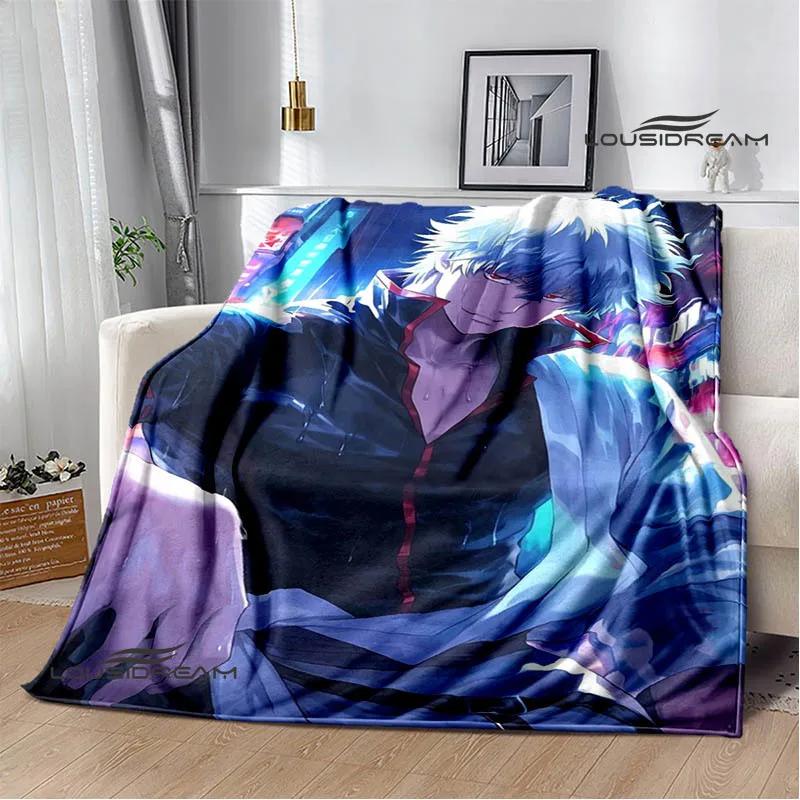 GINTAMA Cartoon Printed Blankets Picnic Blanket Warm Flannel Blankets Home Bed Linings Blankets for Beds Birthday Gift