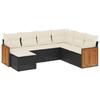 VidaXL Garden Lounge Set with Cushions 7 Pcs, Patio Sofas, Furniture Set, Outdoor Terrace Furniture, Black 3260285