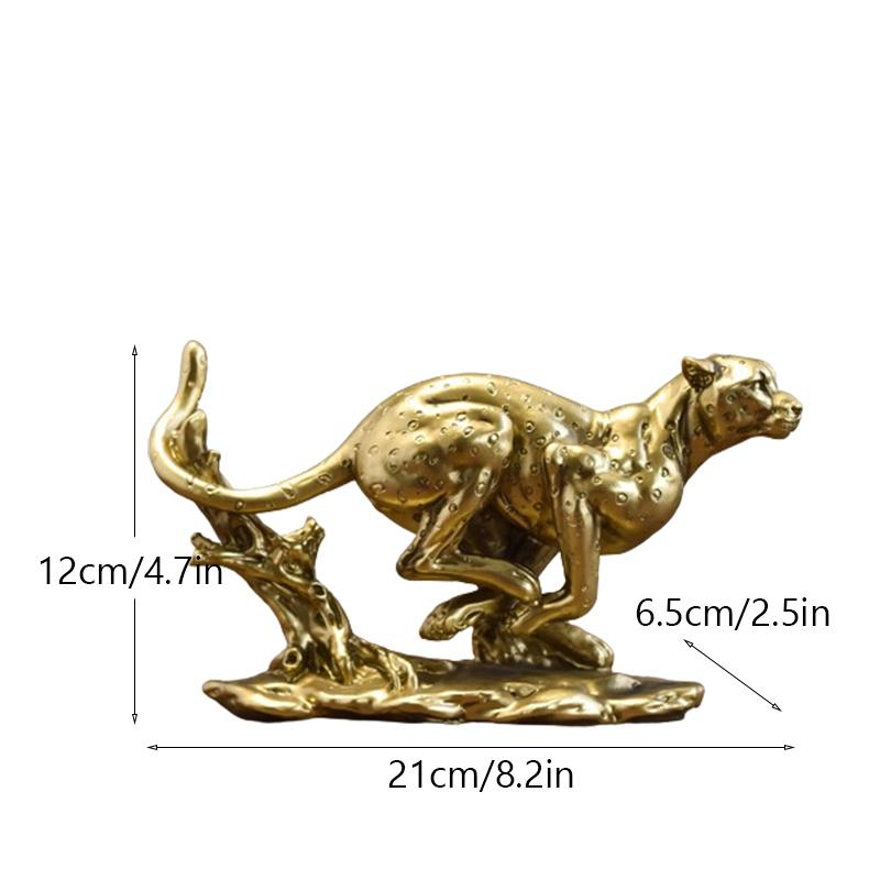 

NORTHEUINS European Lion Leopard Decor Animal Resin Handicraft Ornaments Feng Shui Decoration Living Room Bedroon Objects Items