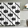 1Pcblack White Pumpkin Halloween Shower Curtain For Bathroom Decor Spooky Design