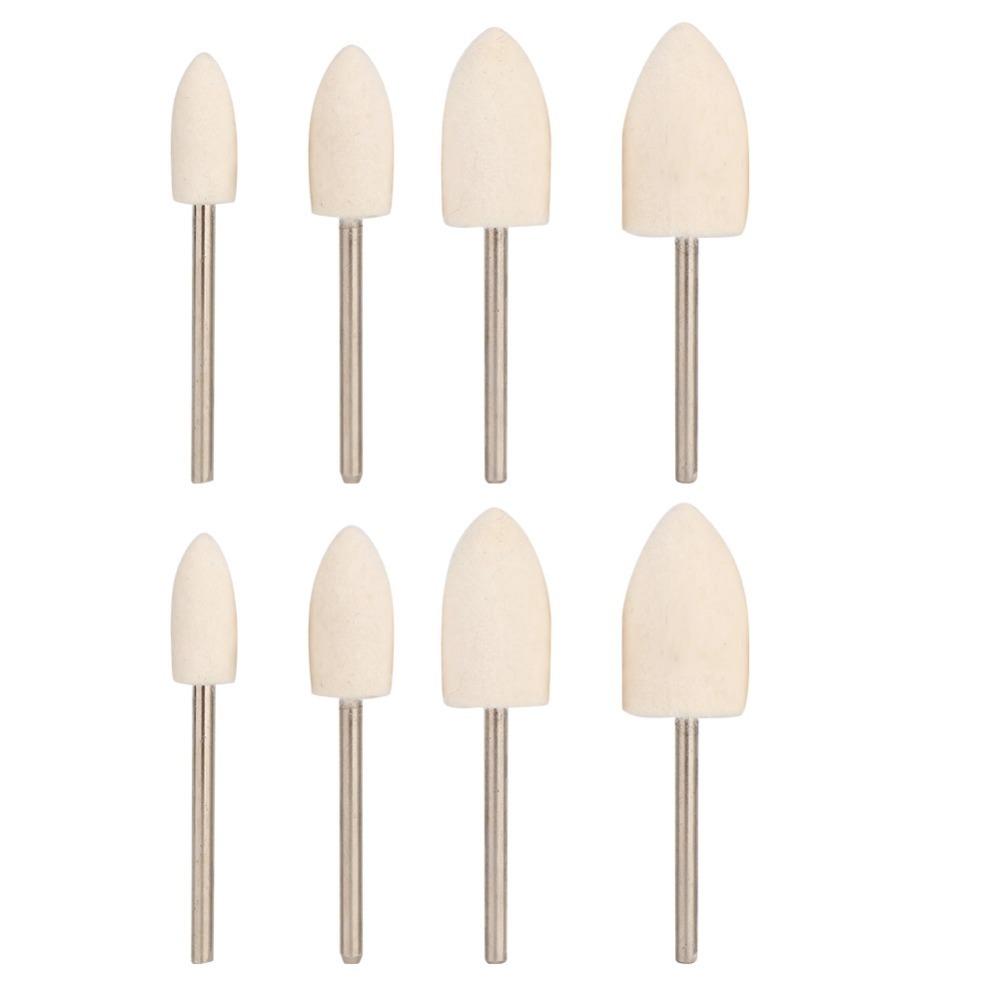 

8PCS Conical Shape Conical Head Wool Material Polishing Tool Practical Grinding Head Polishing Work 8 * Grinding Head